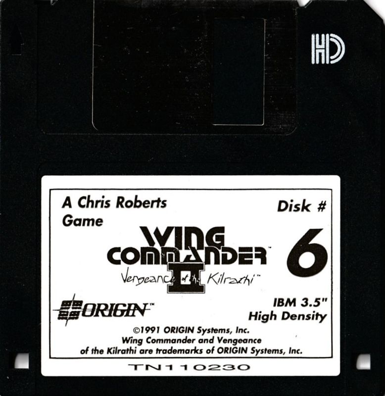 Media for Wing Commander II: Vengeance of the Kilrathi (DOS) (3.5" HD release): Disk 6