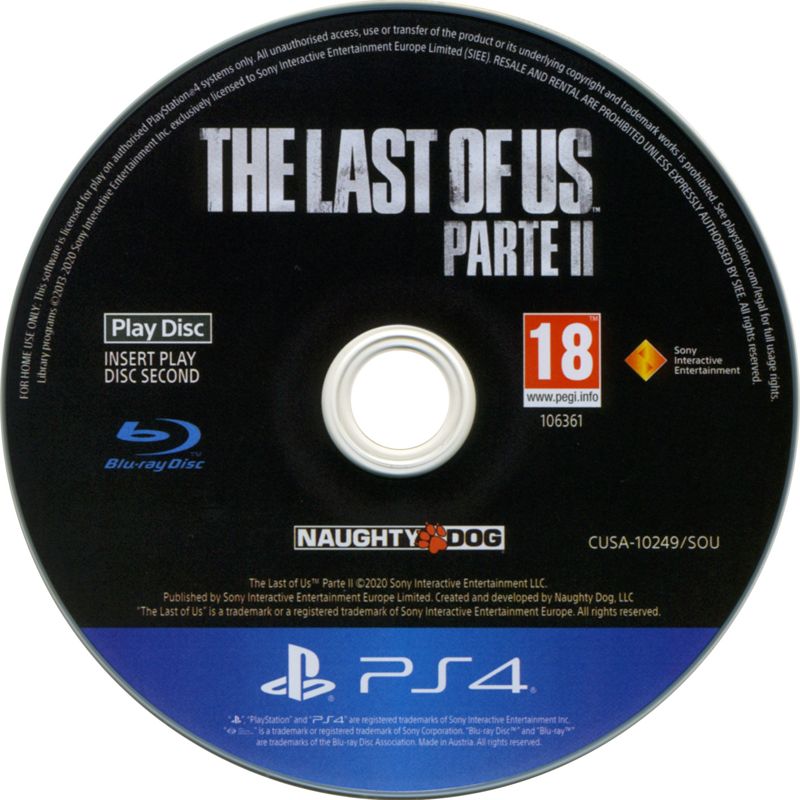Media for The Last of Us: Part II (PlayStation 4): Play disc