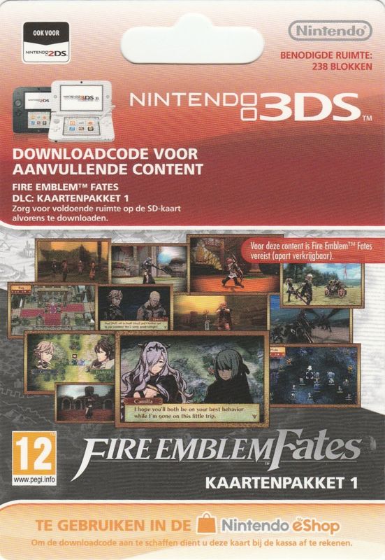 Front Cover for Fire Emblem Fates: Map Pack 1 (Nintendo 3DS) (Game Mania Scan Card / E-Voucher): Scan Card