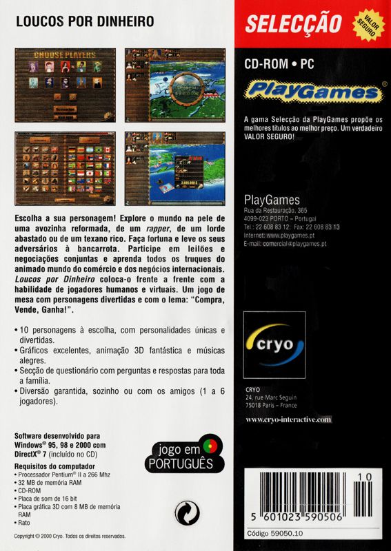 Back Cover for Money Mad (Windows) (Selecção release)