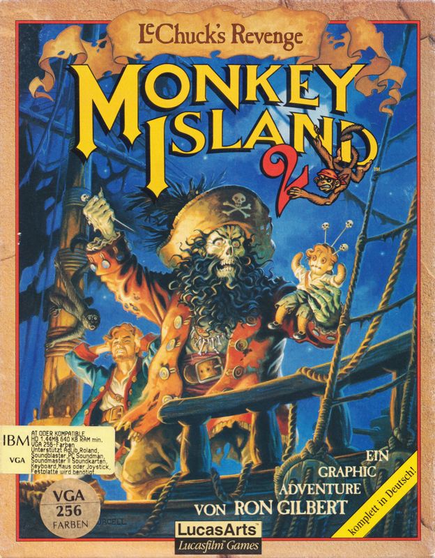 Front Cover for Monkey Island 2: LeChuck's Revenge (DOS) (3.5" disk release)