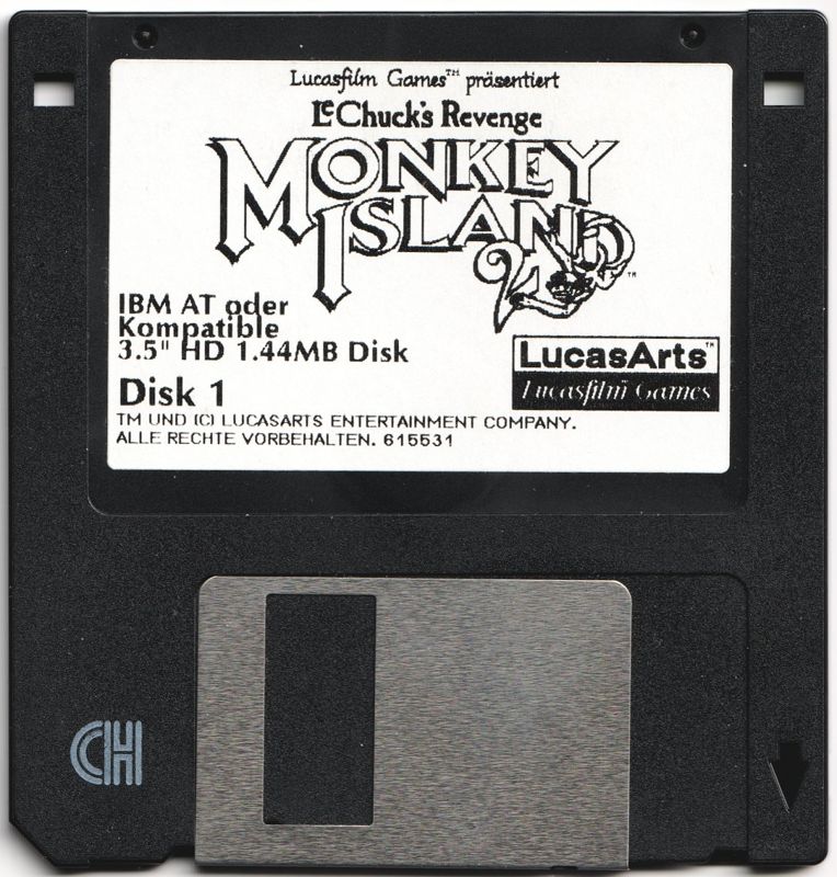 Media for Monkey Island 2: LeChuck's Revenge (DOS) (3.5" disk release): Disk 1