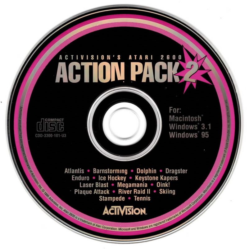 Media for Activision's Atari 2600 Action Pack 2 (Windows and Windows 16-bit): CD-ROM