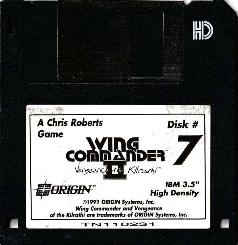 Media for Wing Commander II: Vengeance of the Kilrathi (DOS) (3.5" HD release): Disk 7