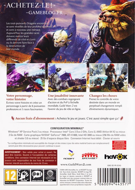 Back Cover for Guild Wars 2 (Windows)