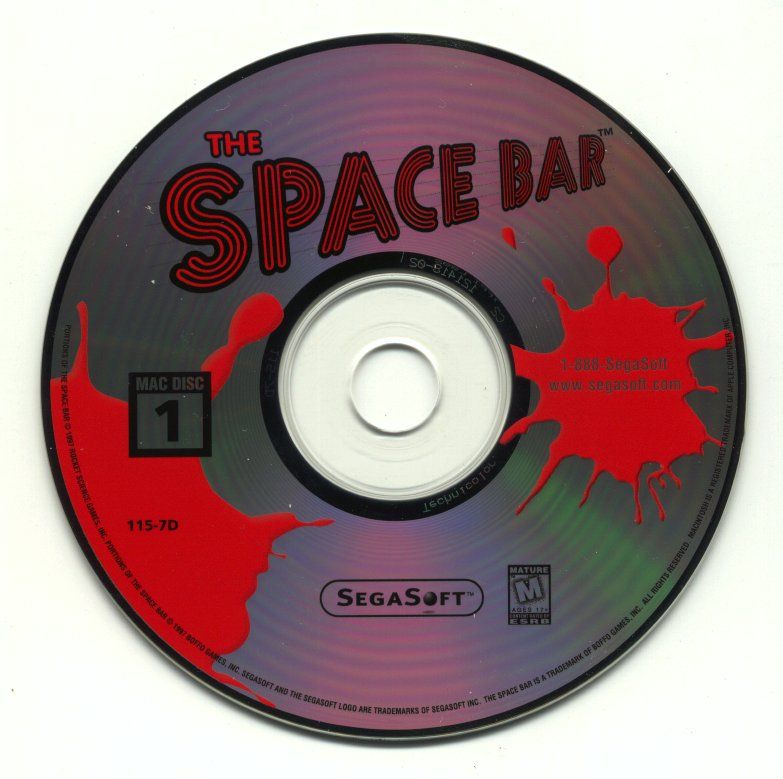 Media for The Space Bar (Macintosh and Windows): Mac version - Disc 1/3