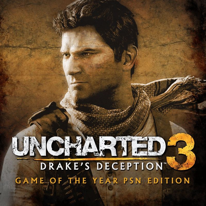 Front Cover for Uncharted 3: Drake's Deception - Game of the Year Edition (PlayStation 3) (PSN (SEN) release)