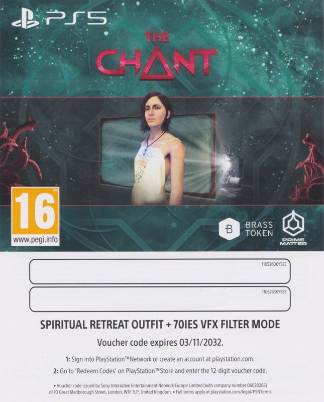 Other for The Chant (Limited Edition) (PlayStation 5): DLC Voucher - Front