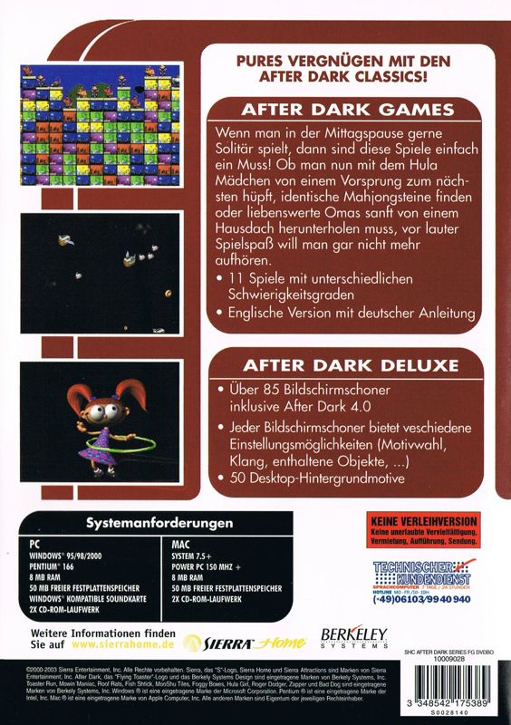 Back Cover for After Dark Series (Macintosh and Windows)