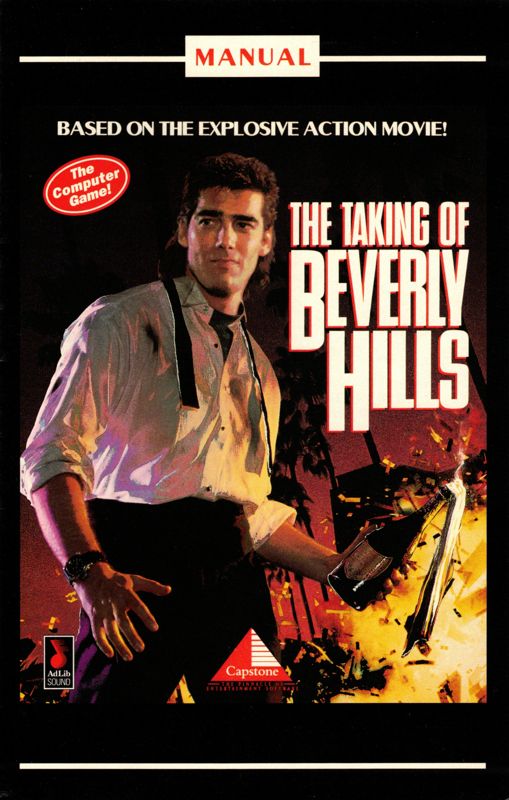 Manual for The Taking of Beverly Hills (DOS) (3.5" floppy disk release): Front