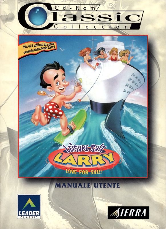 Manual for Leisure Suit Larry: Love for Sail! (DOS and Windows and Windows 3.x) (Classic Collection release): Front