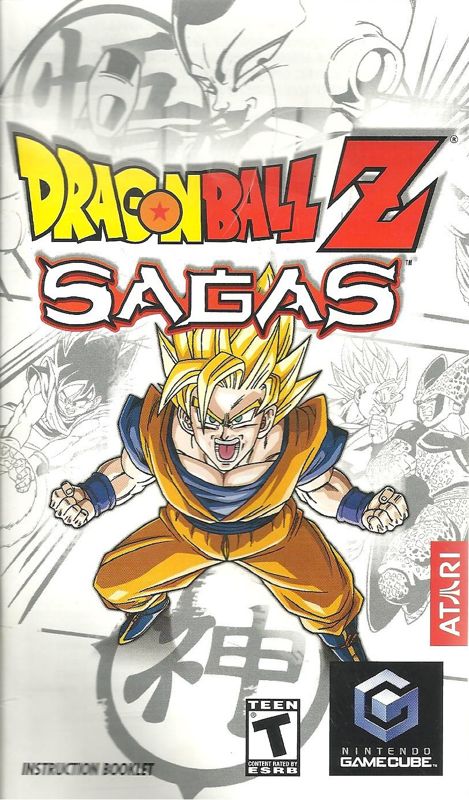 Manual for Dragon Ball Z: Sagas (GameCube): Front