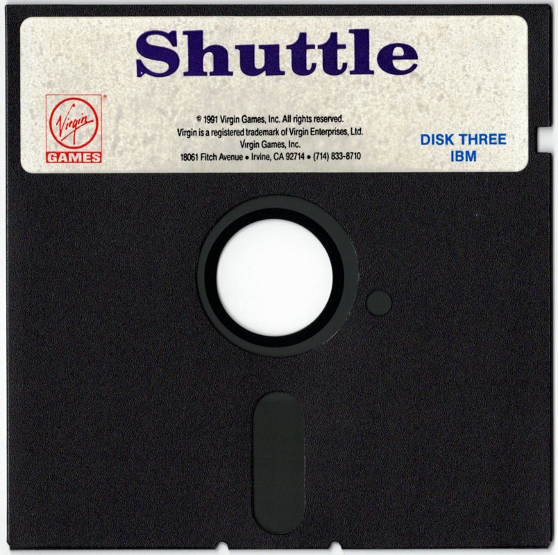 Media for Shuttle: The Space Flight Simulator (DOS): 5.25" Disk 3