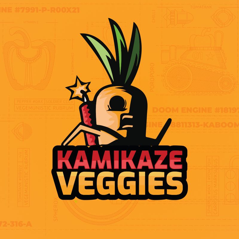 Front Cover for Kamikaze Veggies (Nintendo Switch) (download release)