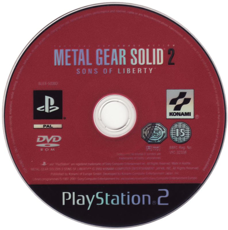 Media for Metal Gear Solid 2: Sons of Liberty (PlayStation 2)