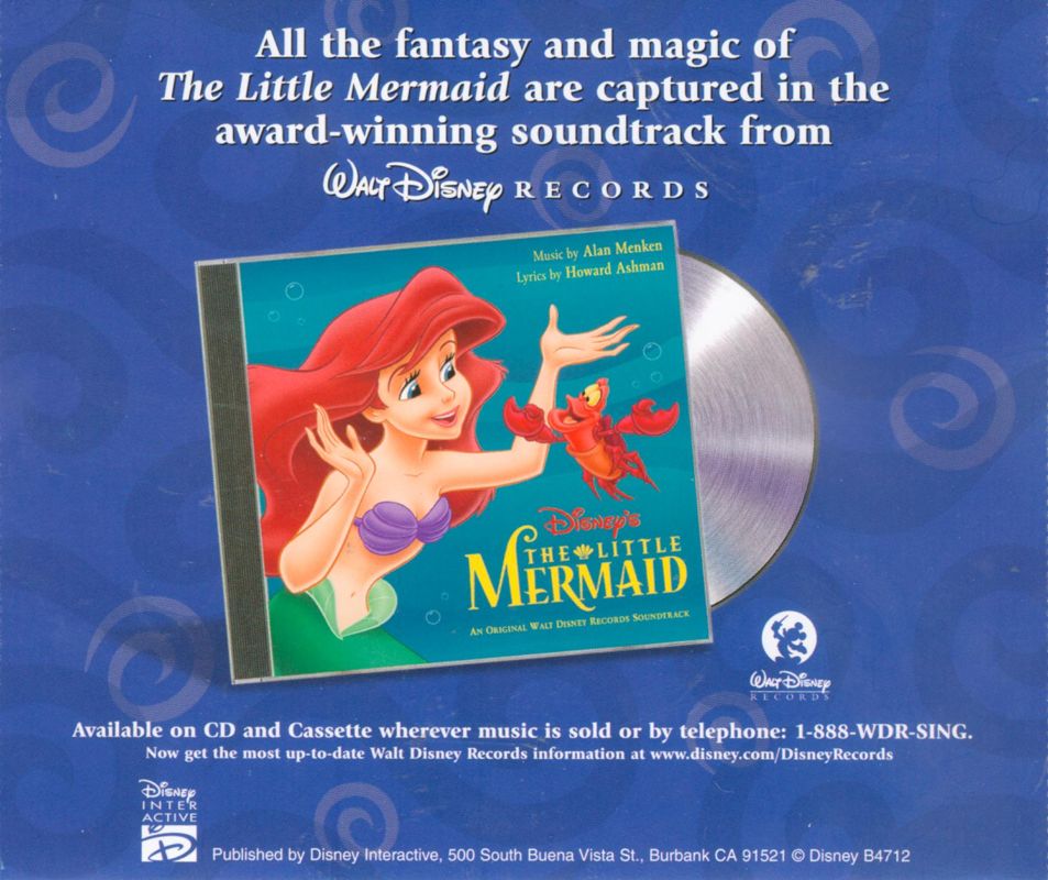 Other for Disney presents Ariel's Story Studio (Macintosh and Windows): Jewel case - back
