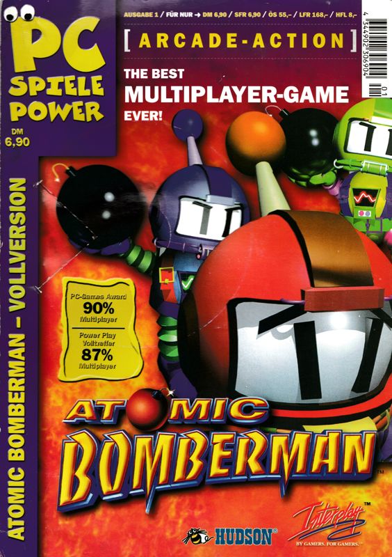 Front Cover for Atomic Bomberman (Windows) (PC Spiele Power No. 1 covermount)