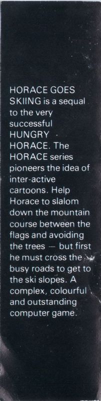 Back Cover for Horace Goes Skiing (ZX Spectrum)