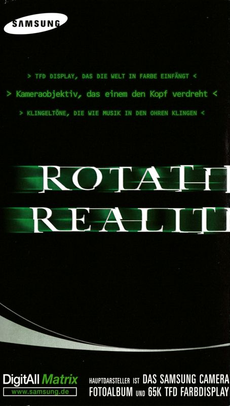 Advertisement for Enter the Matrix (Xbox): Side A - Folded Page 1