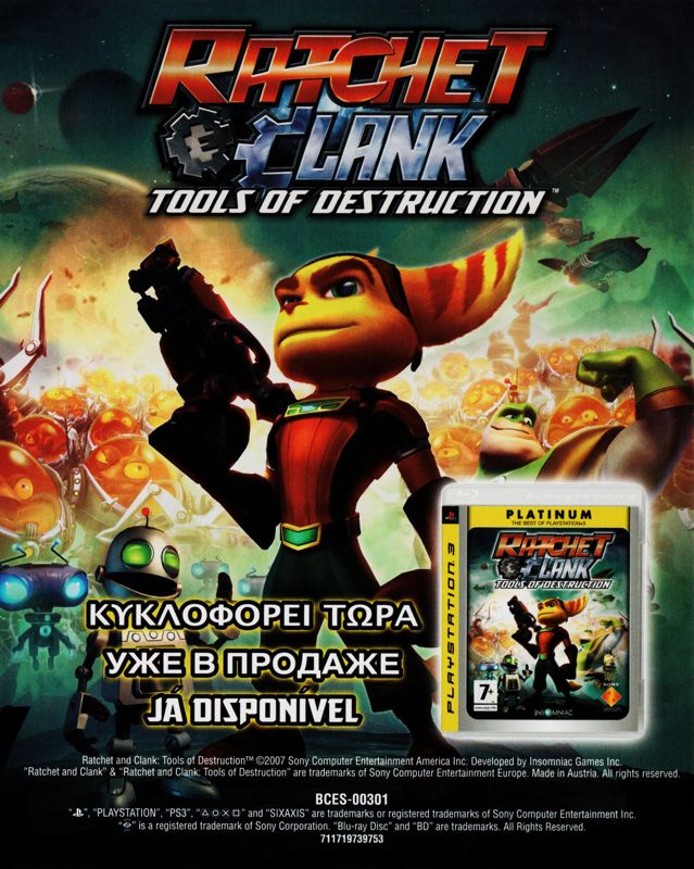 Manual for Ratchet & Clank Future: Quest for Booty (PlayStation 3): Back