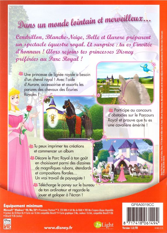 Back Cover for Disney Princess: Royal Horse Show (Windows)