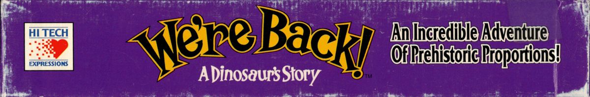 Spine/Sides for We're Back!: A Dinosaur's Story (DOS): Top