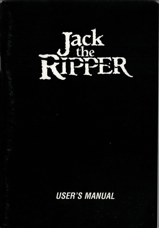 Manual for Jack the Ripper (DOS): Front