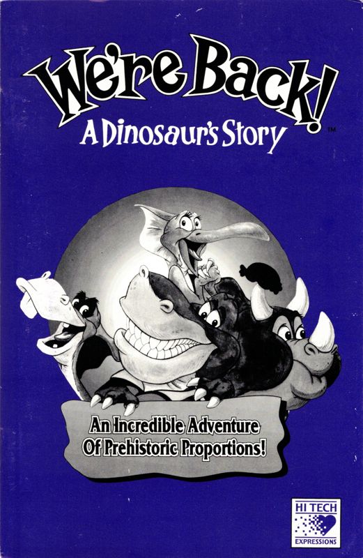 Manual for We're Back!: A Dinosaur's Story (DOS): Front