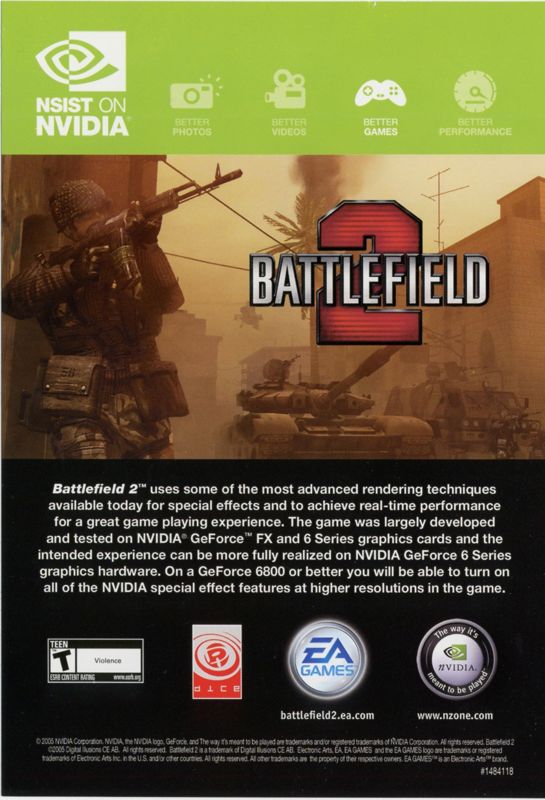 Advertisement for Battlefield 2 (Windows): Nvidia - Front