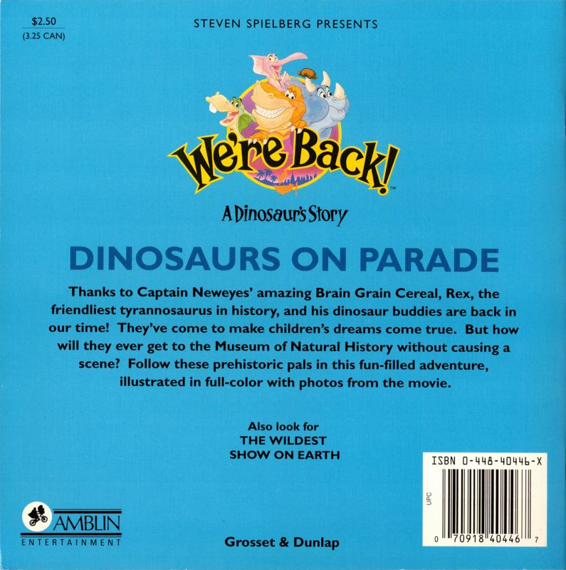 Extras for We're Back!: A Dinosaur's Story (DOS): Storybook - Back