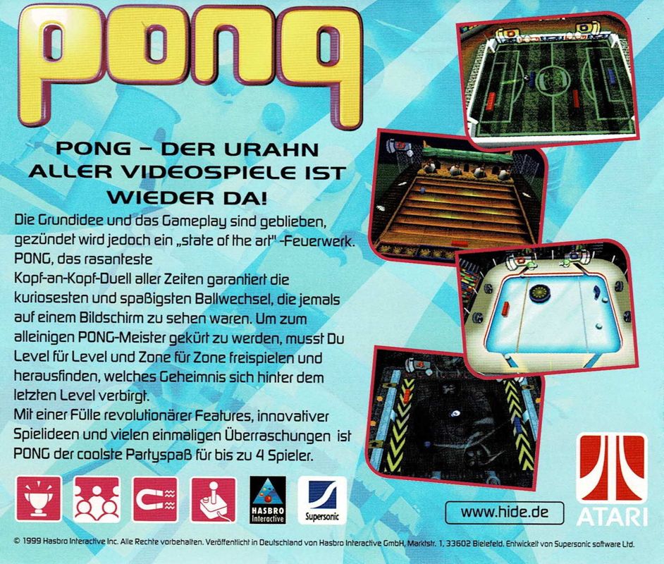 Other for Pong: The Next Level (Windows): Jewel Case - Back