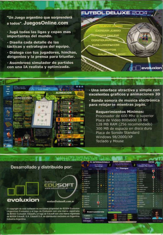 Back Cover for Football Deluxe (Windows)