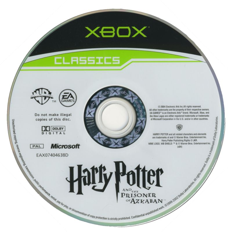 Media for Harry Potter and the Prisoner of Azkaban (Xbox) (Xbox Classics release)