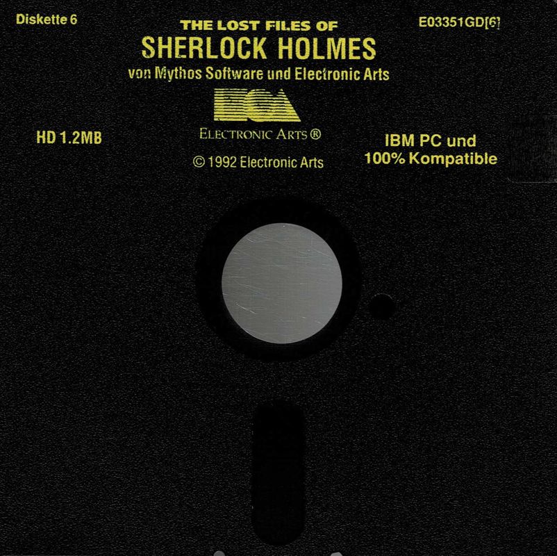 Media for The Lost Files of Sherlock Holmes (DOS) (5,25'' Disk release): Disk 6