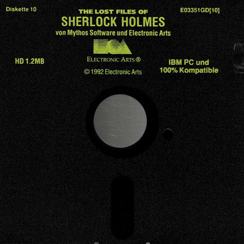 Media for The Lost Files of Sherlock Holmes (DOS) (5,25'' Disk release): Disk 10
