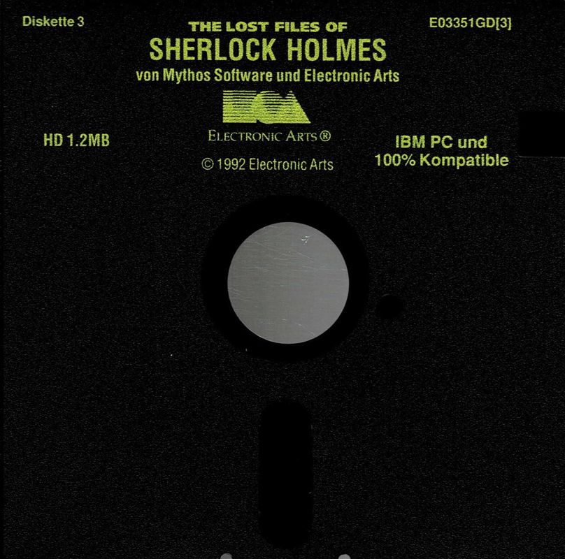 Media for The Lost Files of Sherlock Holmes (DOS) (5,25'' Disk release): Disk 3