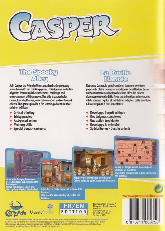 Back Cover for Casper: The Spooky Alley (Windows)