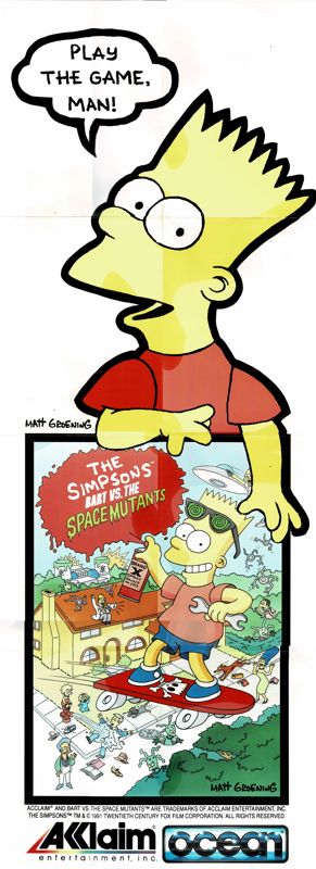 Extras for The Simpsons: Bart vs. the Space Mutants (DOS): Poster