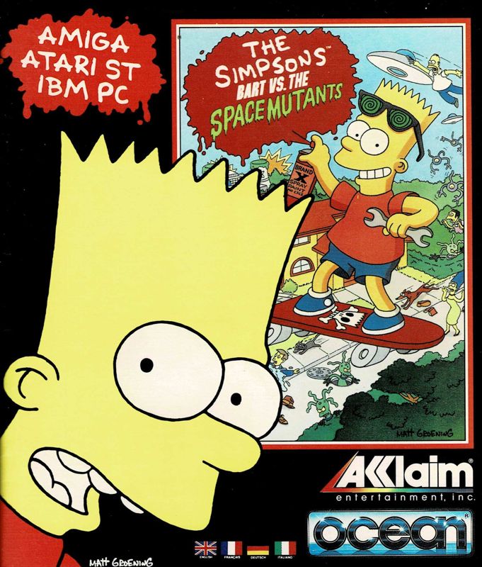 Manual for The Simpsons: Bart vs. the Space Mutants (DOS): Front