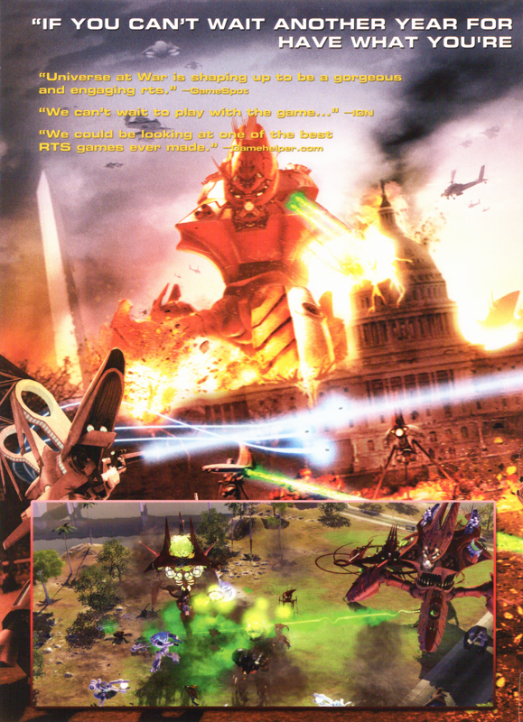 Inside Cover for Universe at War: Earth Assault (Windows): Left Flap
