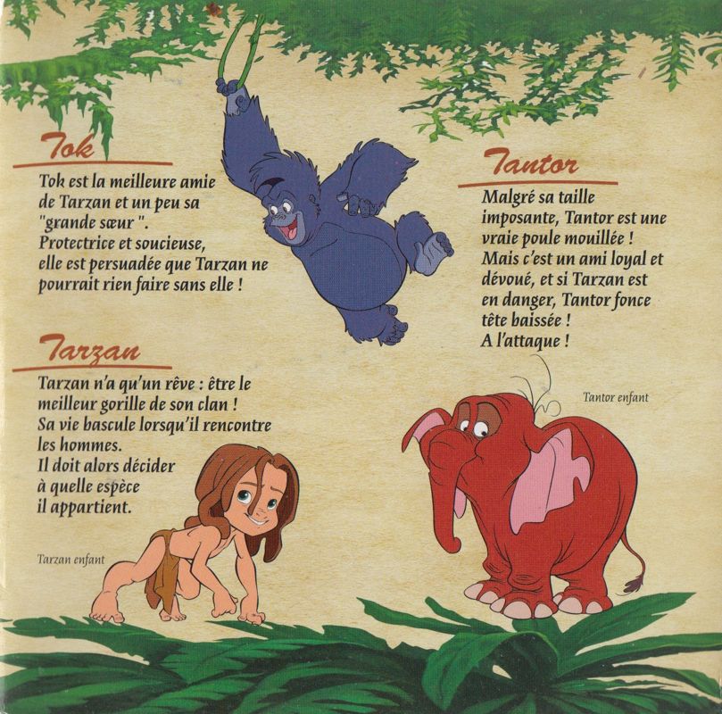 Inside Cover for Disney's Tarzan (Windows) (2-level demo offered by Nesquick): Cardboard - Center (3-folded)