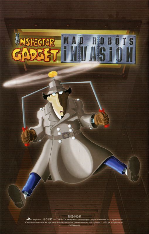 Manual for Inspector Gadget: Mad Robots Invasion (PlayStation 2): Back