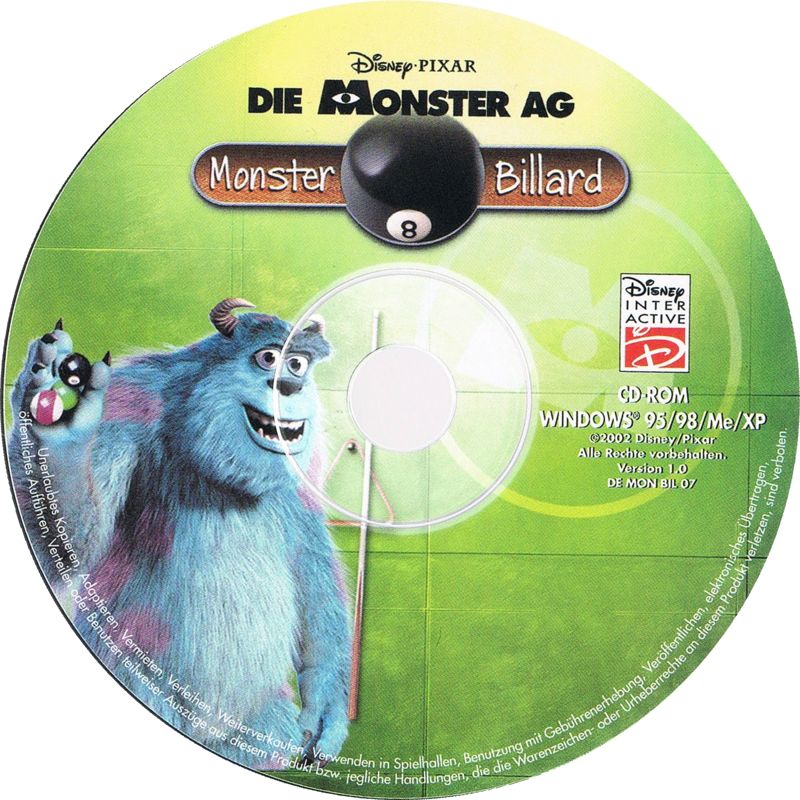 Media for Disney•Pixar's Monsters Inc.: Wreck Room Arcade: Eight Ball Chaos (Windows) (Software Pyramide release)