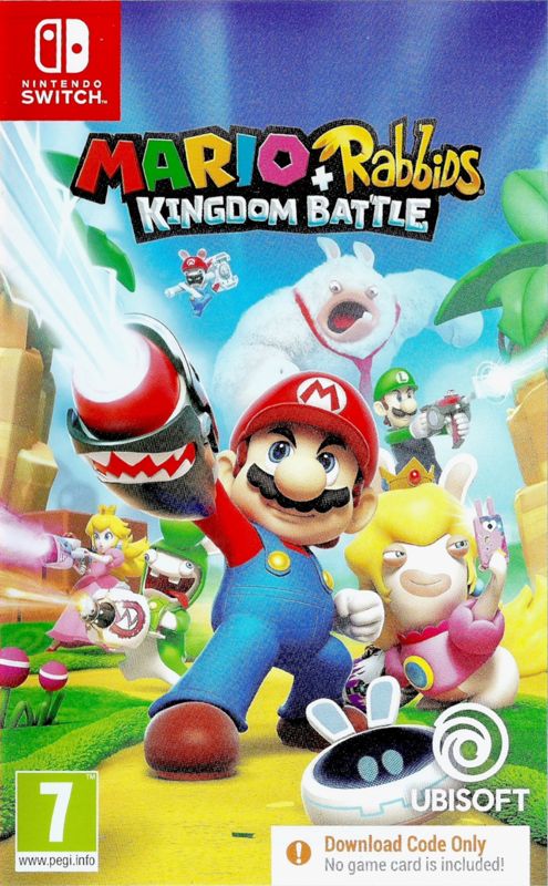 Front Cover for Mario + Rabbids: Kingdom Battle (Nintendo Switch) (retail release with download code)