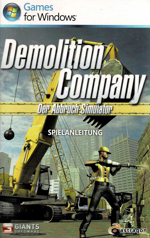 Manual for Demolition Company: Der Abbruch Simulator (Windows): Front