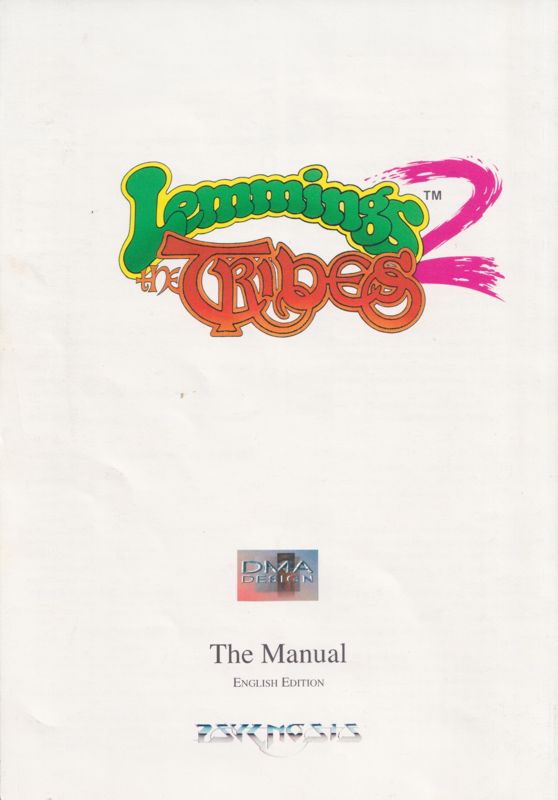 Manual for Lemmings 2: The Tribes (Amiga): Front