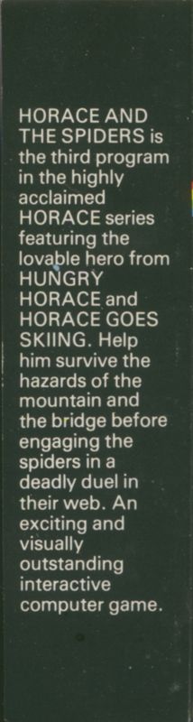 Back Cover for Horace & The Spiders (ZX Spectrum)