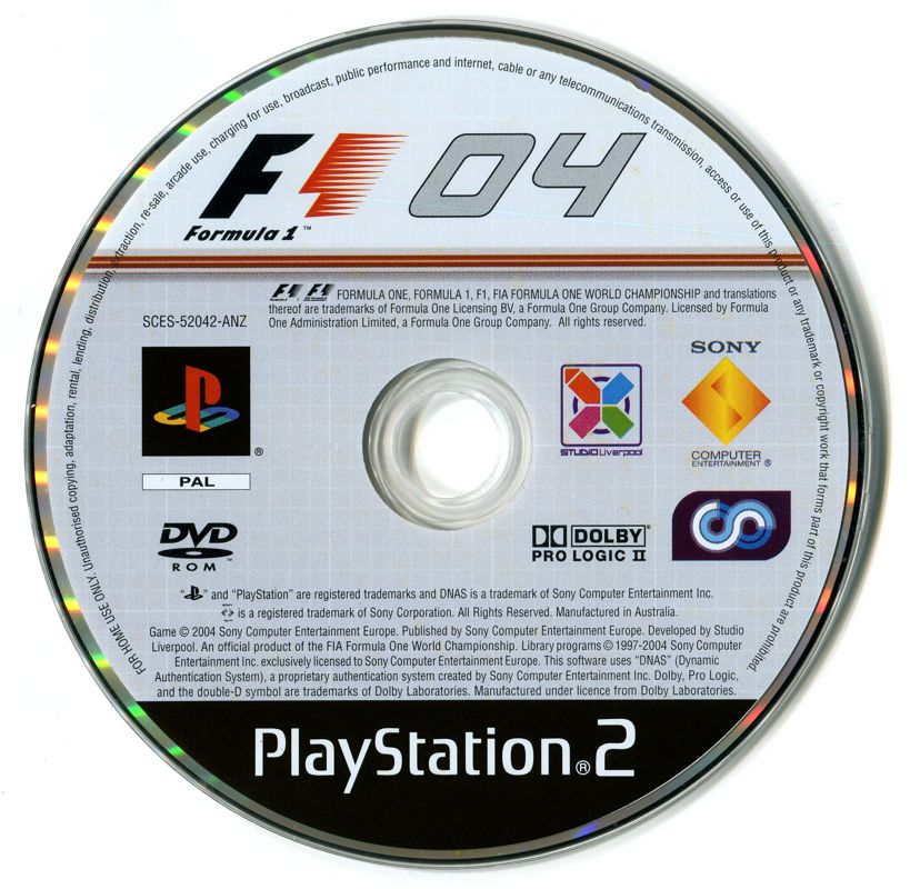 Media for Formula One 04 (PlayStation 2)