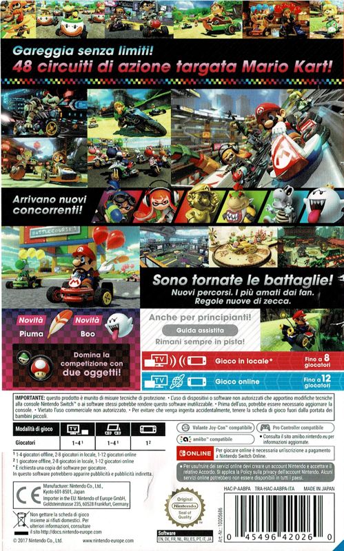 Back Cover for Mario Kart 8 Deluxe (Nintendo Switch)