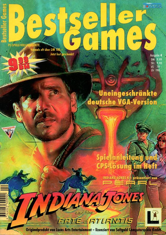 Indiana Jones And The Fate Of Atlantis Deutsch Patch Indiana Jones and the Fate of Atlantis cover or packaging material